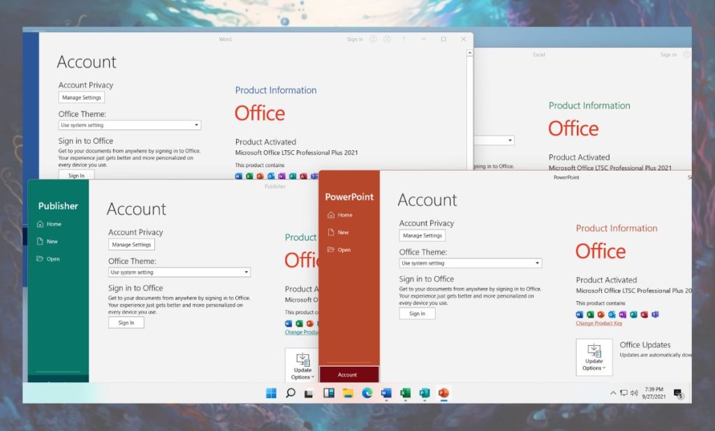 Microsoft Office 2021 ativado